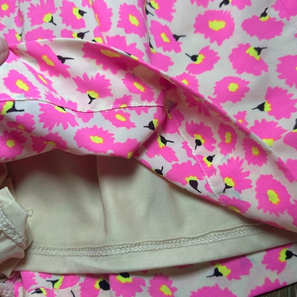 NEW TCEC Smocked High Waisted Floral Shorts Pink Cottagecore Coquette Small - Picture 4 of 7
